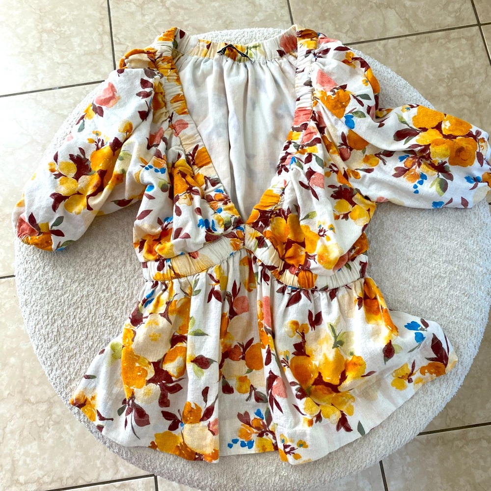 Med Abercrombie and fitch peplum shirt.